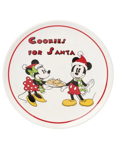 Lenox Disney Holiday Mickey Mouse Cookies For Santa Plate In Multi