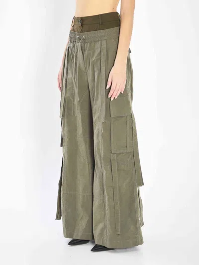 Dolce & Gabbana Waxed Faille Pants In Green