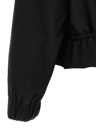 Dries Van Noten Drawstring Collar Sweatshirt With Elasticated Cuffs And Hem In Black