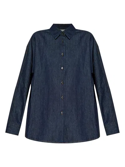 Dries Van Noten Women Casio Denim Shirt In Blue