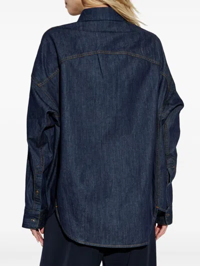 Dries Van Noten Women Casio Denim Shirt In Blue