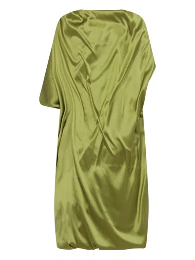 Dries Van Noten Dalant Silk Asymmetrical Dress In Multicolor