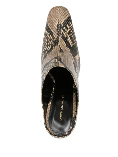 Dries Van Noten Women Leather Asymmetric Boots In Multi