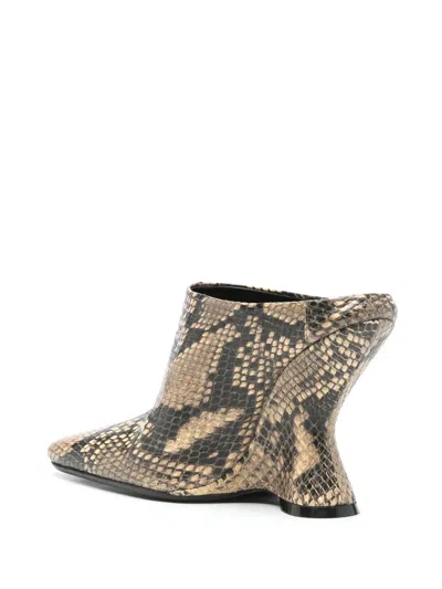 Dries Van Noten Women Leather Asymmetric Boots In Multi