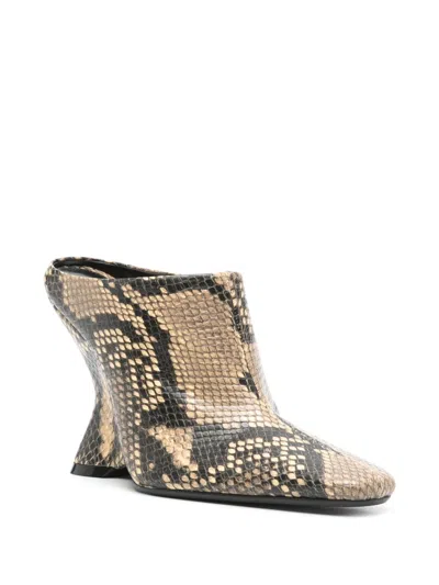 Dries Van Noten Women Leather Asymmetric Boots In Multi