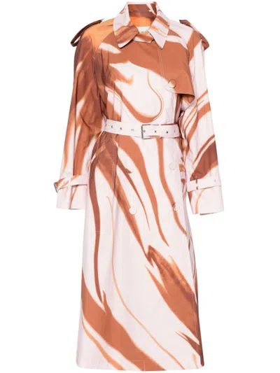 Dries Van Noten Long Sleeve Coat In Multi