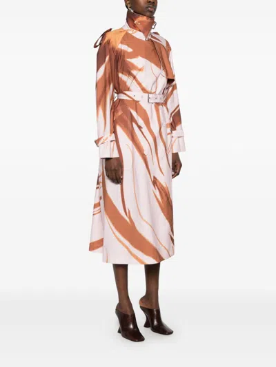 Dries Van Noten Long Sleeve Coat In Multi