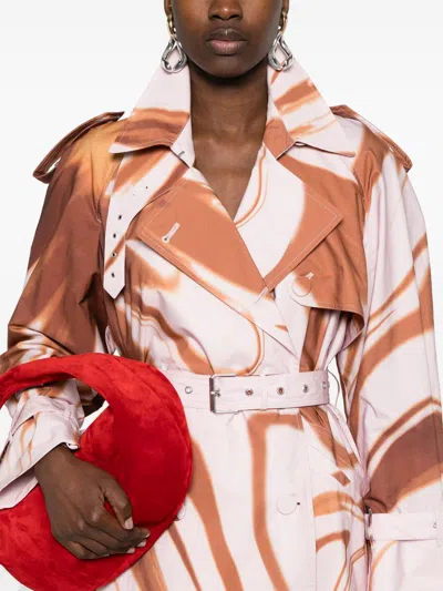 Dries Van Noten Long Sleeve Coat In Multi