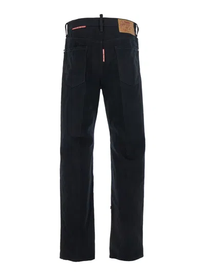 Dsquared2 Dsquared Black Denim Dsquared X Magliano Protesta 642 Jeans In Multi