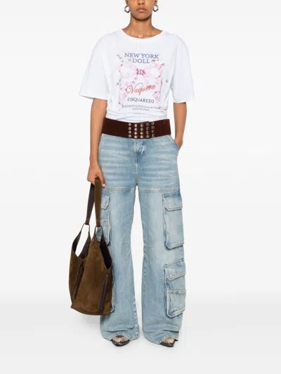 Dsquared2 Vaquera Breezy Fit Jersey T-shirt In White