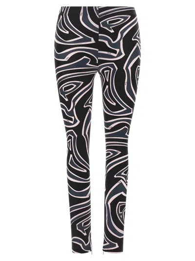 Pucci Abstract Pattern Stretch Fit Trousers In Multi