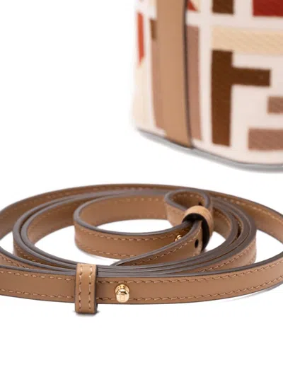 Fendi Women Mon Tresor Mini Embroidered Bucket Bag In Multi