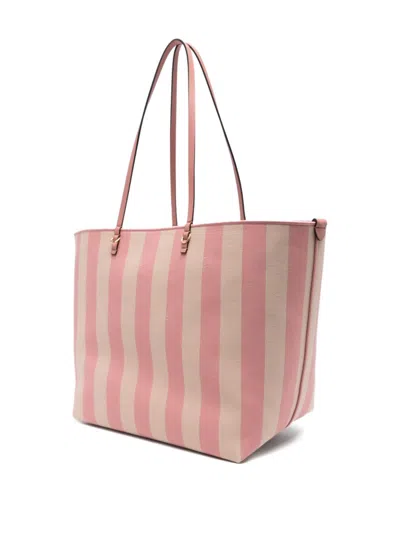 Fendi Women Roll Large Striped Tote Bag In Multi
