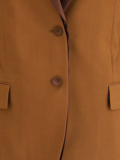 Fendi Women Wool And Mohair Blazer In Brown