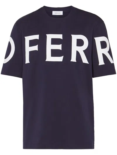 Ferragamo Logo-print Cotton T-shirt In Black