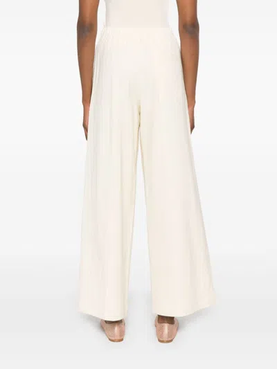 Forte Forte Women Cotton High-waisted Trousers In Neutral