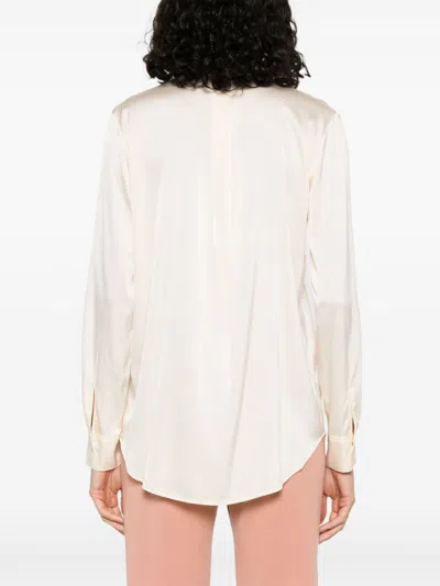 Forte Forte Essential Heavy Stretch Silk Satin Shirt In White