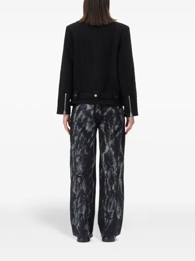 Ganni Short Bouclã© Jacket For In Black