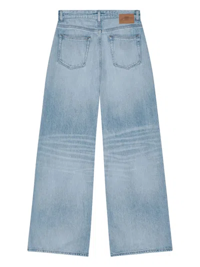 Ganni Rigid Denim Jozey In Blue