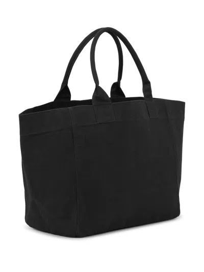 Ganni Women Recycled Cotton Xxl Tote Bag In Black