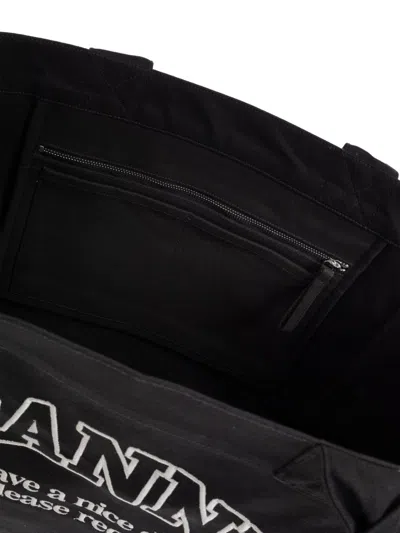 Ganni Women Recycled Cotton Xxl Tote Bag In Multi