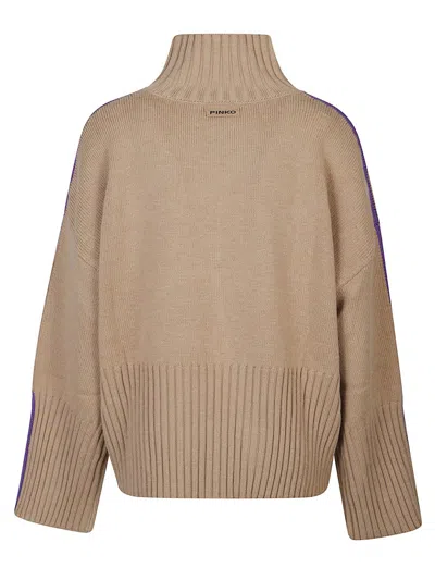 Pinko Pull Large À Col Montant In Brown