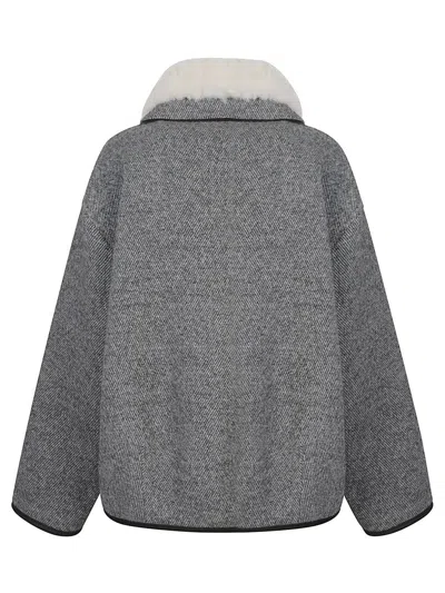 Iro Shearling Toggle Jacket In Multi