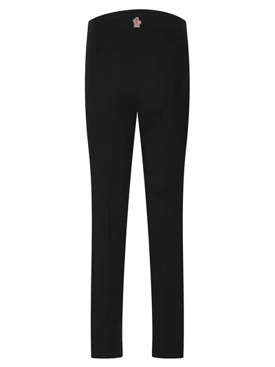 Moncler Grenoble Black Stretch Polyester Blend Pant In Black