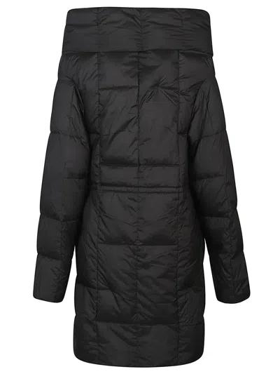 Add Matte Finish Short Quilted Jacket With Adjustable Features In Black