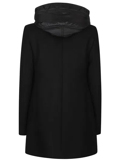 Fay Toggle Coat In Wool Cloth In Black