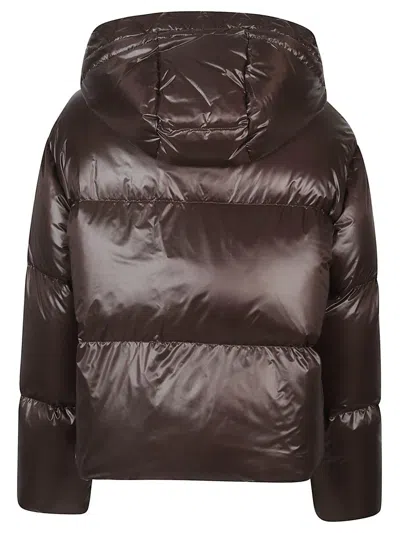 Fay Down Jacket With Hood In Animal Print