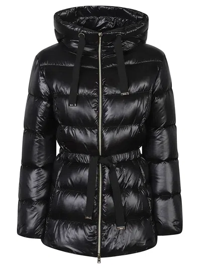 Herno Ultralight Nylon Down Jacket With Drawstring Waist In Multi