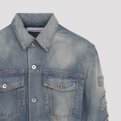 Off-white Blue Patch Skate Cotton Jacket Jacket In Blue