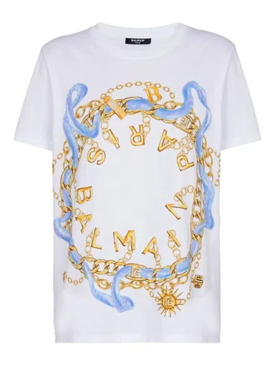 Balmain Printed T-shirt In White