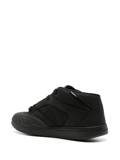 Givenchy Black Fabric And Leather Skate Sneakers In Black