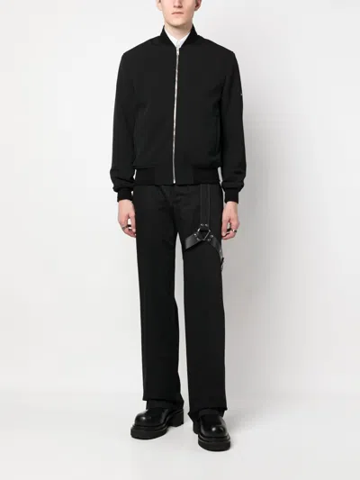 Givenchy Wool Bomber Jacket With Ribbed Cuffs In Black