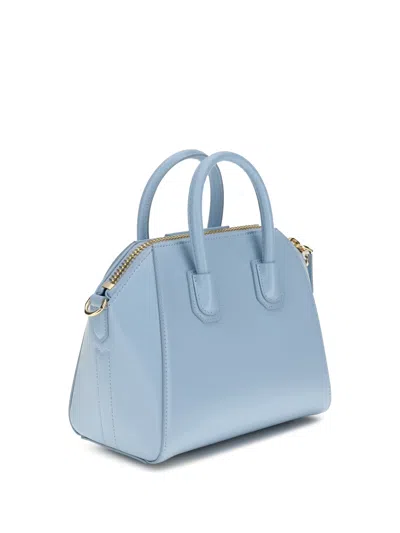 Givenchy Antigona Mini Top-handle Bag In Patent Leather In Blue