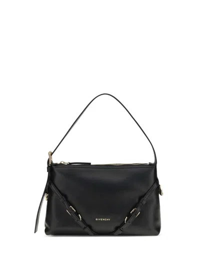 Givenchy Voyou Mini Shoulder Bag In Shiny Leather In Black
