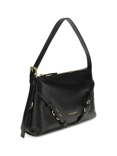 Givenchy Voyou Mini Shoulder Bag In Shiny Leather In Black