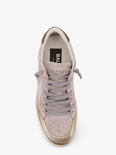 Golden Goose Ballstar Suede Upper Toe Tongue Heel And Spur Leather Star Sneakers Multicolor In Pink