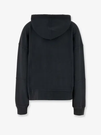 Golden Goose Dark Grey Cotton Oversize Ottaviano Sweatshirt In Black