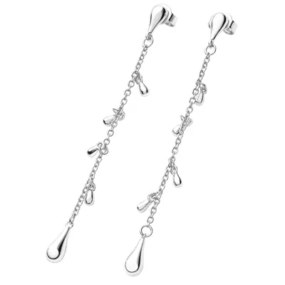 Lucy Quartermaine Women's Silver Cluster Drop Earrings In Metallic