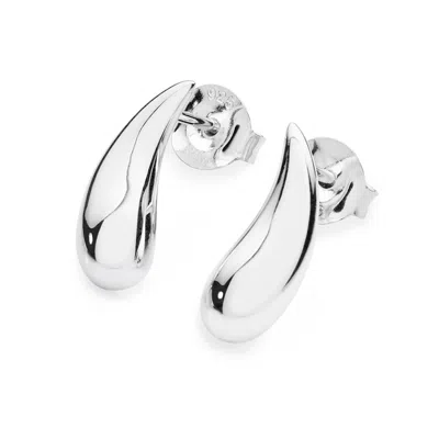 Lucy Quartermaine Women's Solid Sterling Silver Droplet Studs In Silver