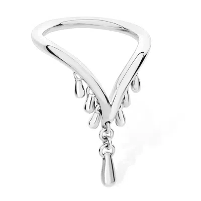 Lucy Quartermaine Women's Silver Wishbone Ring In Silver