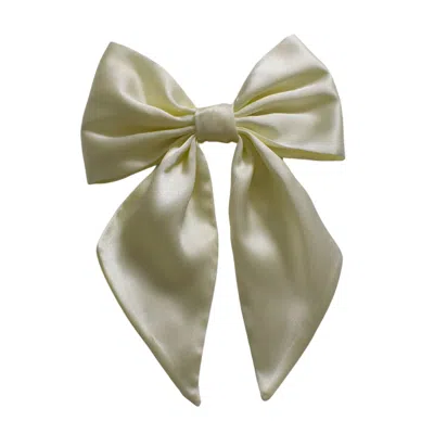 Sylki Women's Orange Hair Bow Clip - Buttermilk In Orange