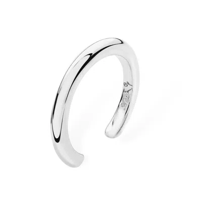 Lucy Quartermaine Women's Solid Sterling Silver Plain Ear Cuff In Silver