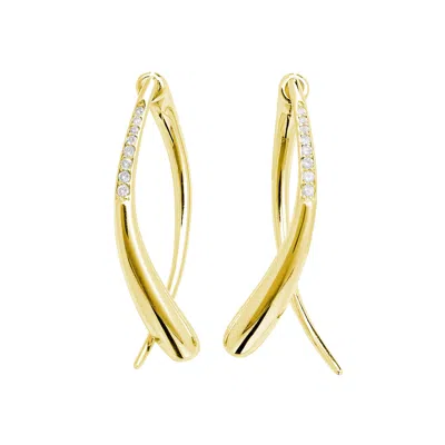 Lucy Quartermaine Women's Sycamore Front And Back Earrings In Gold Vermeil In Gold