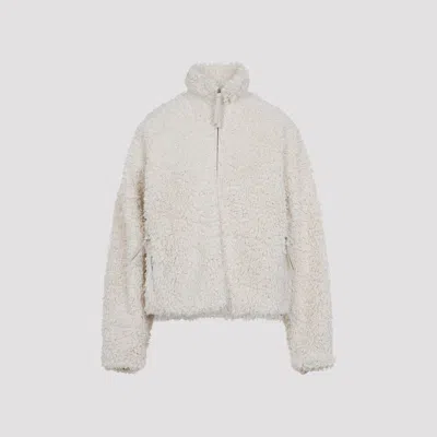 Jil Sander Textured High Collar Long Sleeve Jacket In Multi