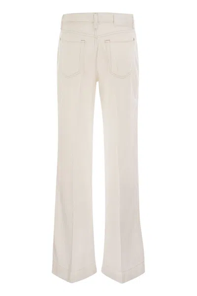 7 For All Mankind Modern Dojo Tailorless - High Waisted Flared Jeans In Gray