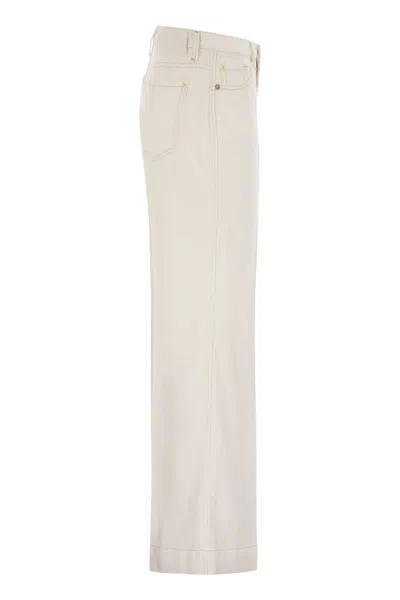 7 For All Mankind Modern Dojo Tailorless - High Waisted Flared Jeans In Gray